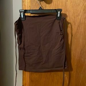 Rumours brown tank, can be halter or (tucked in straps) tube top!!